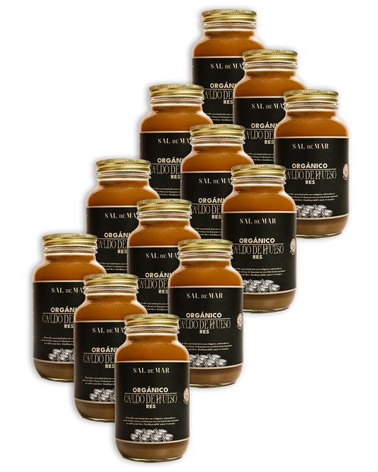 Caldo de Hueso Orgánico de Res 940 Ml. 12 Pzas.